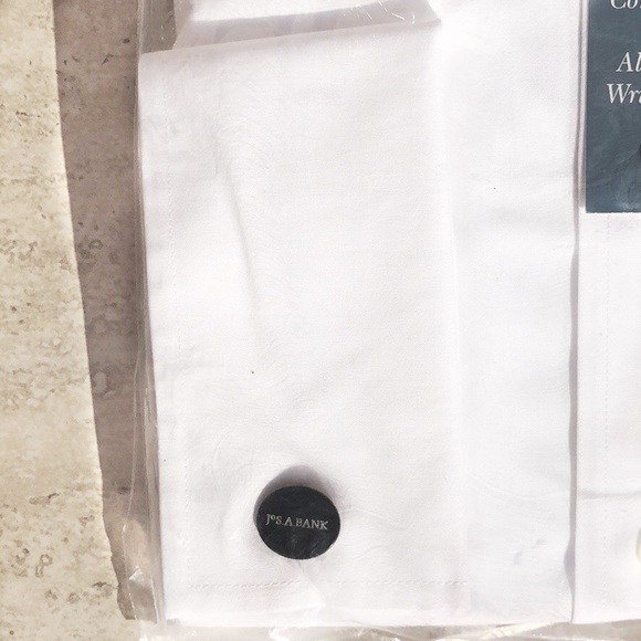 JOS A BANK White Cufflink Button Dress Shirt 16.5" - Picture 4 of 7